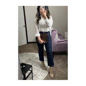 Wide leg cropped jeans